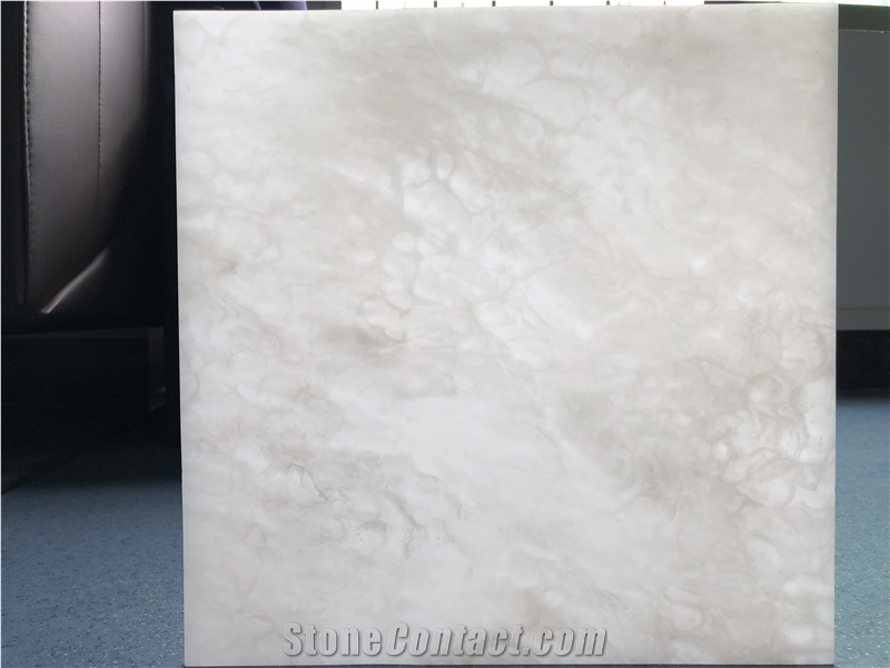 Translucent White Artificial Onyx Building Stone