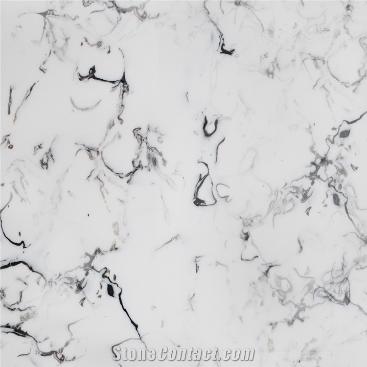 Translucent White with Black Grain Faux Onyx Sheet