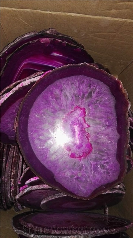 Transtones High Transparent Purple Agate Slices