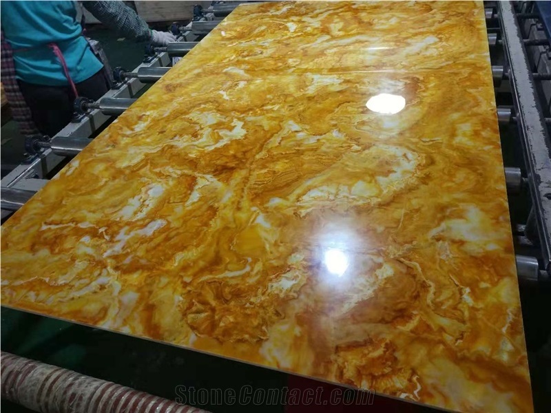 Wholesale Translucent Faux Onyx Wall Covering Stone