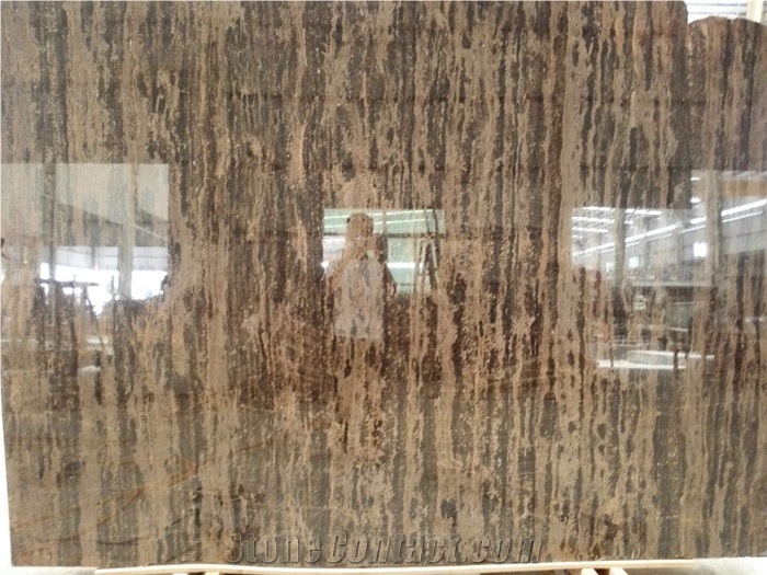 Chinese Coffee Brown Tiny Gold Coast Marble Slabs