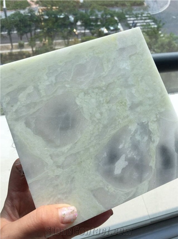 New Blue Sky Green Crystal Marble Slabs Tiles
