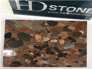 Seven Colorful Pearl Marble Polished Slab and Tile