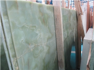 Verdant/Green Onyx Slabs&Tiles Pale Cyan Jade Slab