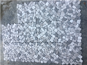 White Wood Marble Tumbled Mosaic Tile