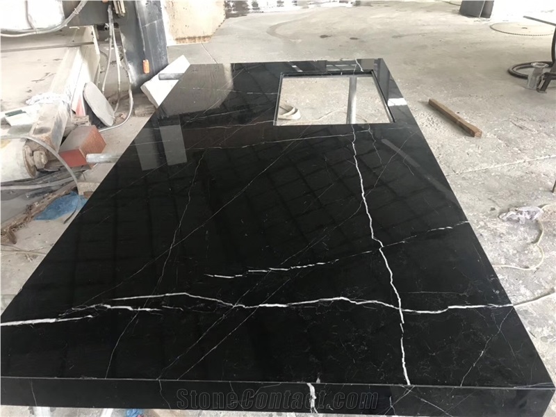 China Nero Marquina Marble Black Countertops