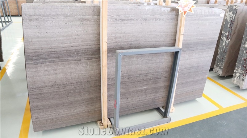Grey Wood Grain Marble Polished Flooring Tile