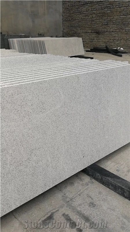 New Pearl White Granite Bushhammer Flooring Tiles