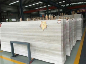Polished Cheap White Wood Marble Big Tiles