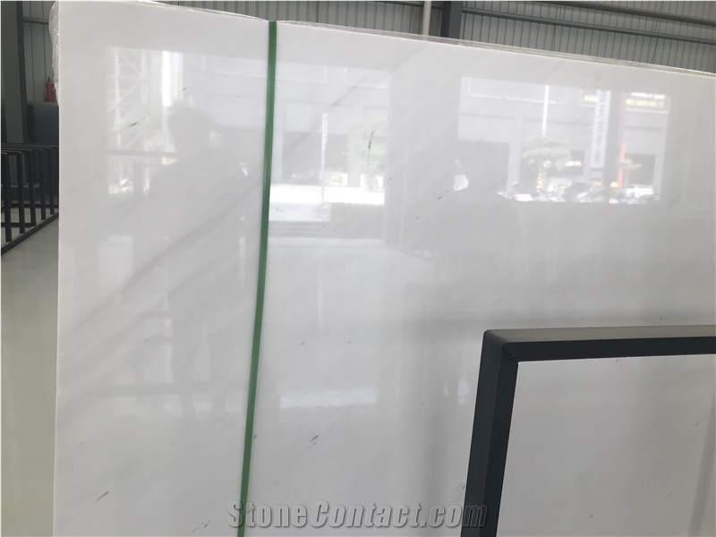 Polished White Sivec P1 Marble Tiles, Slabs