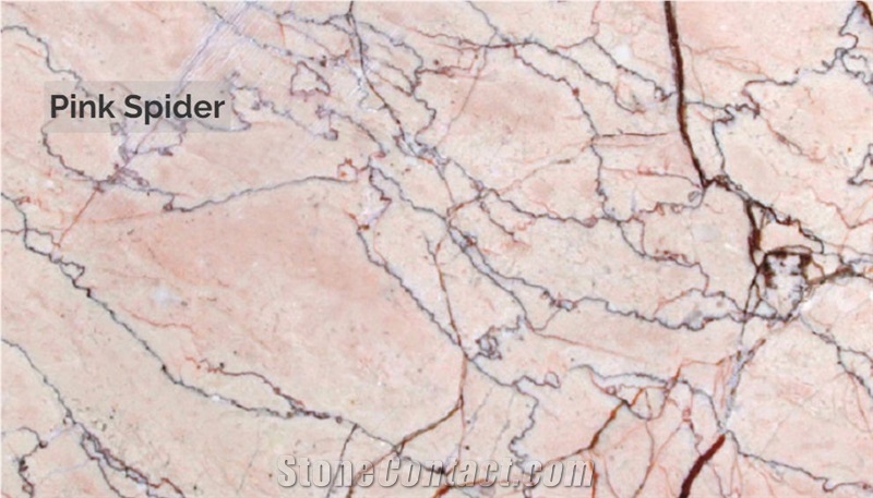 Pink Spider Marble Slabs,Tiles