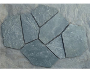 China Patio Paving Stone Split Green Slate Tiles