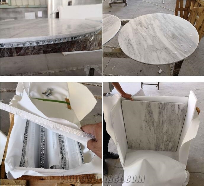 Carrara White Coffee Table Tops Lightweight Tops
