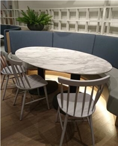 Carrara White Coffee Table Tops Lightweight Tops