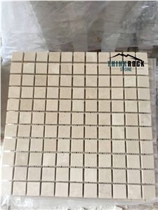 Cream Marfil Marble Small Brick Wall Mosaic Tiles