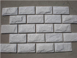 White Quartzite Wall Bricks, Cultured Stone Panel
