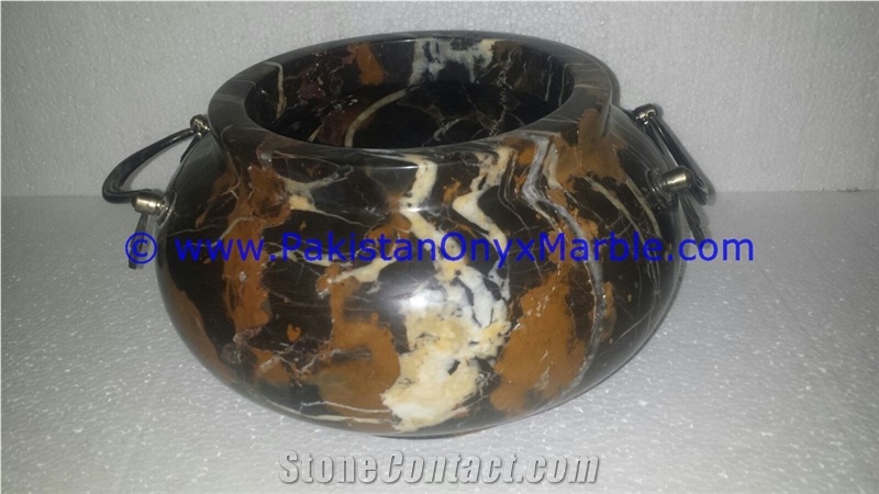 Black Gold Marble Home Decorative Vases
