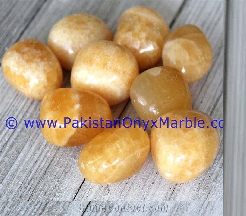 Calcite Honey Polished Stones