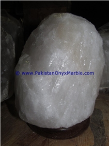 Himalayan Crystal White Natural Rock Salt Lamp