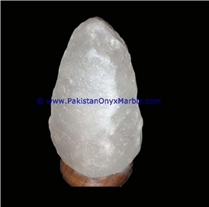 Himalayan Crystal White Natural Rock Salt Lamp
