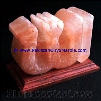 Himalayan Ionic Salt Crystal Allah Name Lamp
