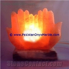 Himalayan Ionic Salt Crystal Allah Name Lamp