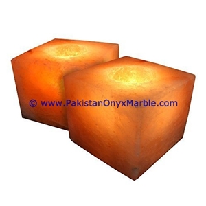 Himalayan Salt Candle Holder Tea Light Cube
