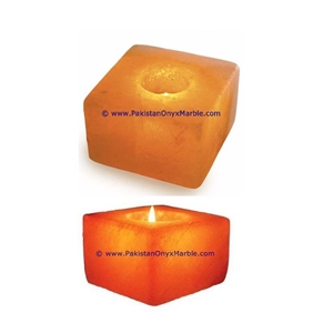Himalayan Salt Candle Holder Tea Light Cube