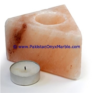 Himalayan Salt Candle Holder Tea Light Triangle