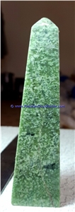 Hydrogrossular Garnet Green Polished Obelisk