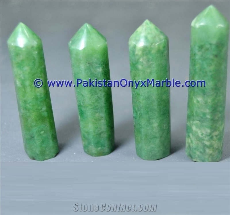 Hydrogrossular Garnet Pencils Green