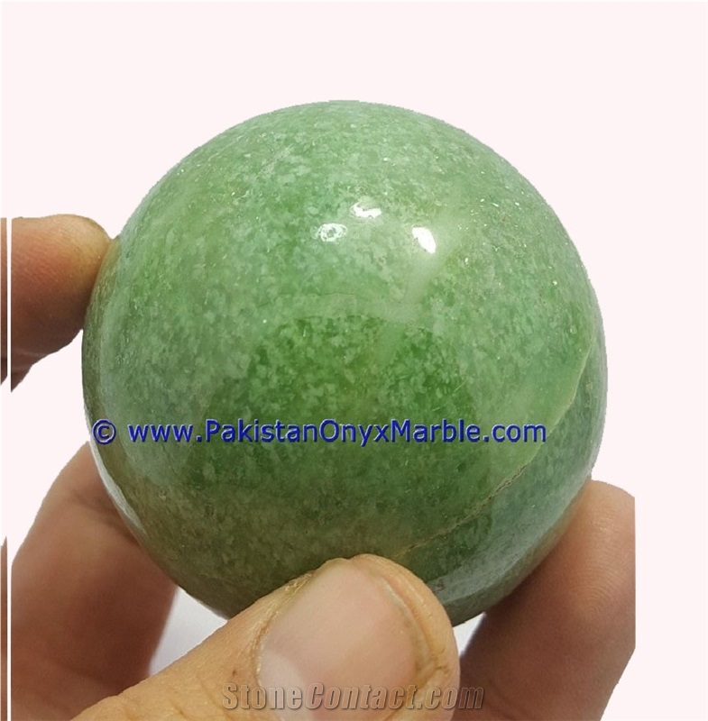 Hydrogrossular Garnet Polished Green Ball Sphere