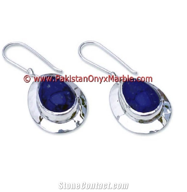 Lapis Lazuli Earrings Pear Shaped Drop Earrings