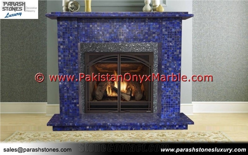 Lapis Lazuli Mosaic Fireplaces Covering