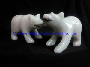 Marble Animals Bear Statue Sculpture Figurine