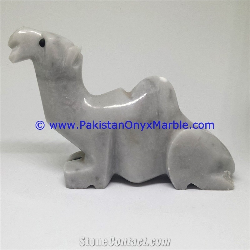 Marble Animals Camels Statue Sculpture Figurine