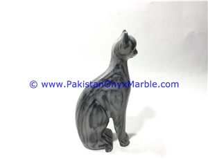 Marble Animals Cats Statue Sculpture Figurine