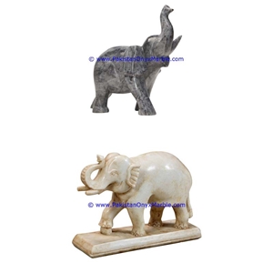 Marble Animals Elephants Statue Sculpture