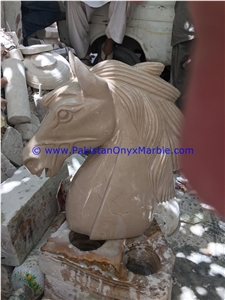Marble Animals Horse Head Statue Sculpture