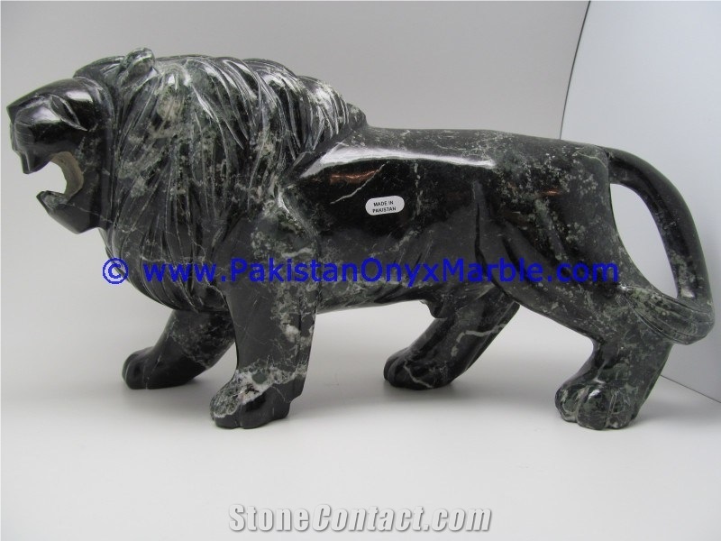 Marble Animals Lions Tigers Leopard Statue