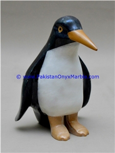 Marble Animals Penguin Statue Sculpture Figurine