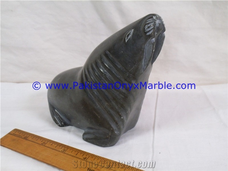 Marble Animals Seal Sea Lion Statue Sculpture