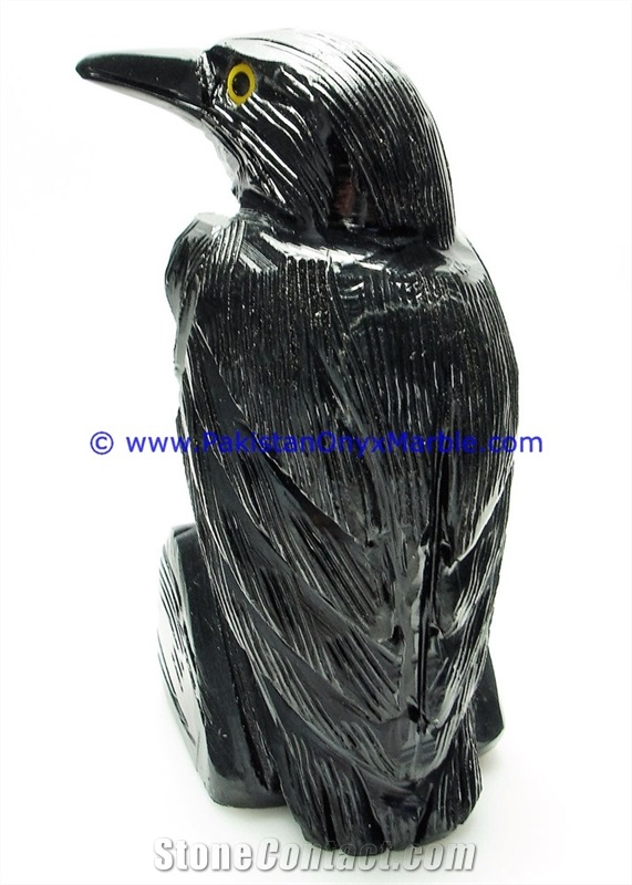 Marble Birds Crow Statue Sculpture Figurine