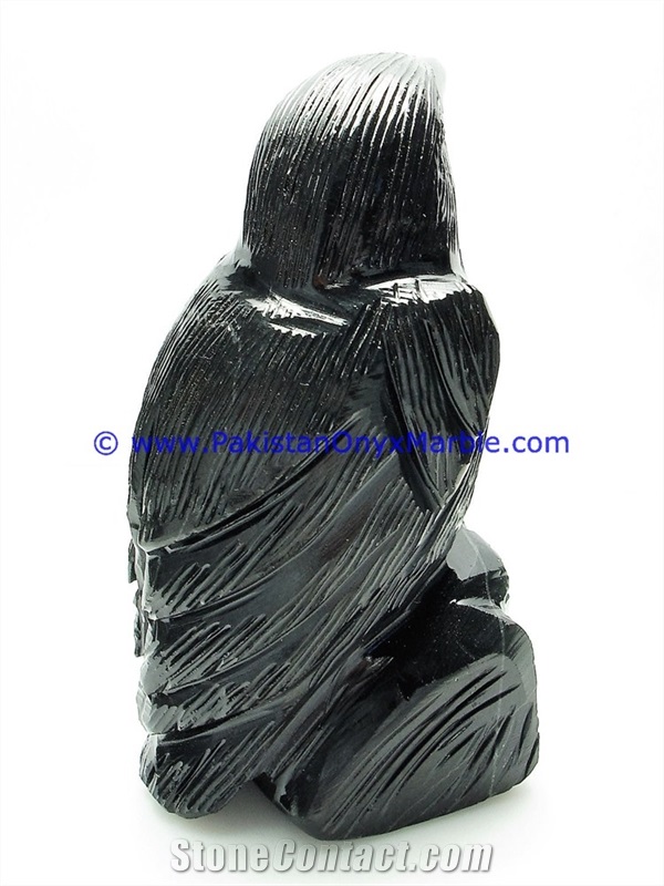 Marble Birds Crow Statue Sculpture Figurine