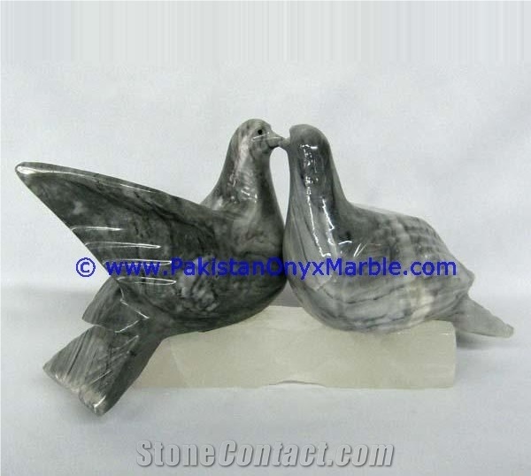 Marble Birds Dove Statue Sculpture Figurine