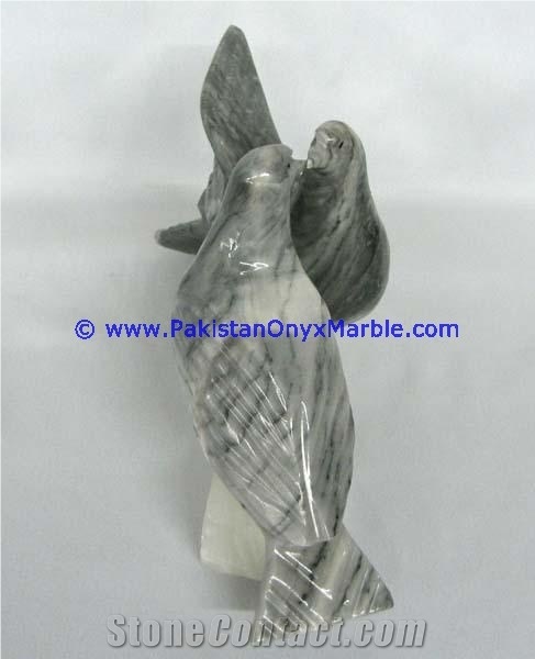 Marble Birds Dove Statue Sculpture Figurine