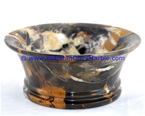 Marble Bowls Black and Gold Michelangelo Dinning