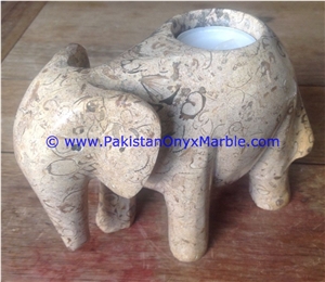 Marble Candle Holders Animals Shaped