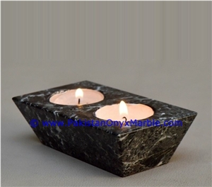 Marble Candle Holders Rectangle Shaped Stands