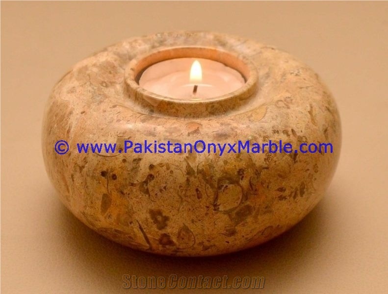 Marble Candle Holders Round Shaped Stands